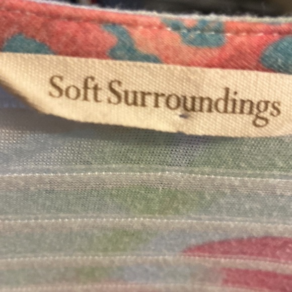 Women’s size 3X Soft Surroundings rippled tie-dye affect top T27 - Picture 5 of 7